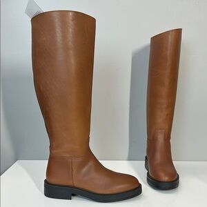 NWT Mango Tall Leather Riding Boots Size 6.5